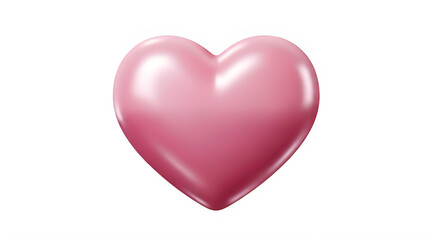 Obraz premium A glossy pink heart shape with a smooth and shiny surface design