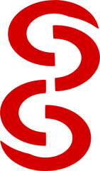 Abstract red swirl logo design featuring dynamic curved shapes forming a vertical spiral or stylized letter S, representing movement, energy, and modern growth.