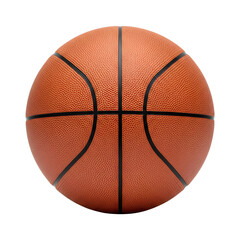 Basketball Ball Isolated on Transparent Grid Background