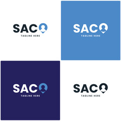Obraz premium SACO Logo Design, O Letter