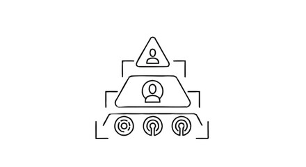 Fototapeta premium Organizational Hierarchy Chart Illustrating Management Structure.