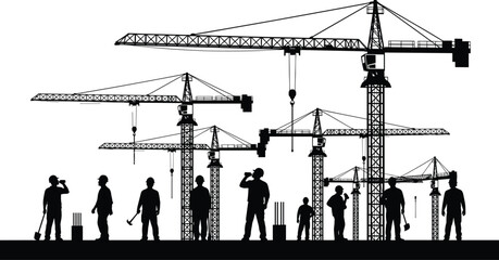 Medieval castle silhouettes, black fortress icons, fantasy architecture, turrets and battlements, © Imran