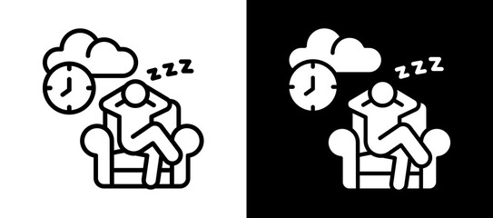 Fototapeta premium Restful Living whiteblack icon