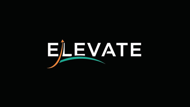 Elevate text logo with upward arrow and green swoosh.