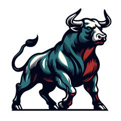 Obraz premium Bull vector and illustration.