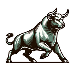 Fototapeta premium Bull vector and illustration.