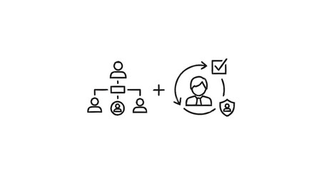 Fototapeta premium Organizational structure and workflow management for business success.