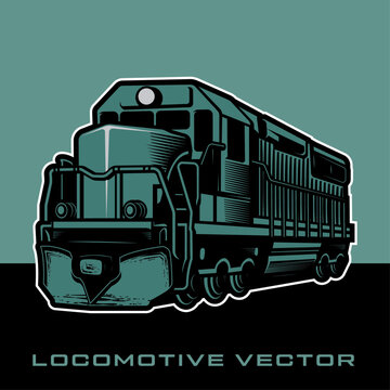 Fully editable Train Locomotive vector illustration
