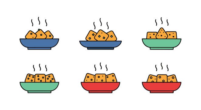 Stinky Tofu Line art vector clean colorful abstract