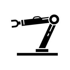 Naklejka premium Robotic arm, solid vector icon