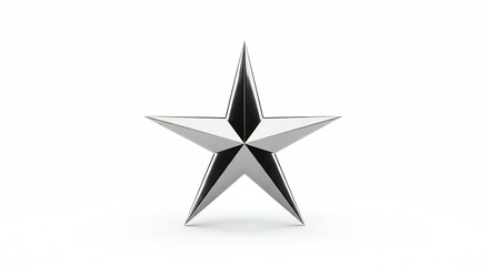 shiny silver star shape