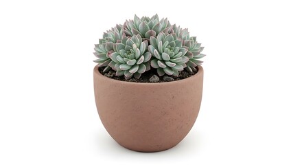 Fototapeta premium Small Succulent Plant in Clay Pot.