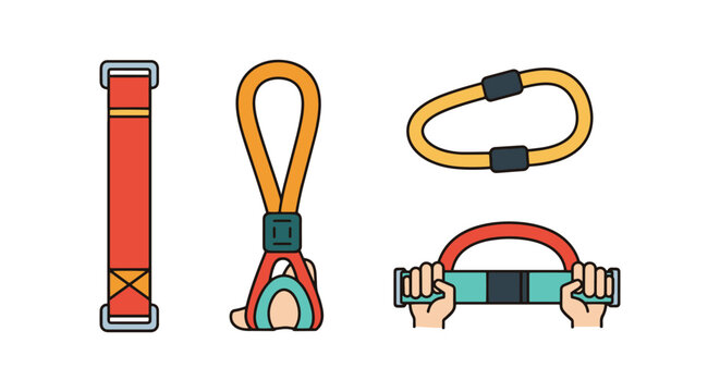 Stretch Strap Line art vector bold creative abstract illustration