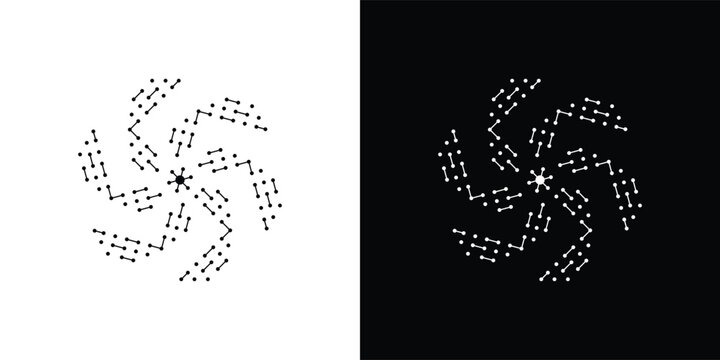Digital Dotted Letter F Logo