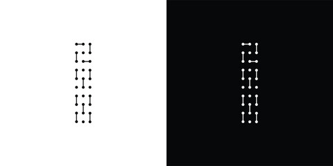 Dotted Vertical I / Pixel I Monogram Letter Logo © SuperKin