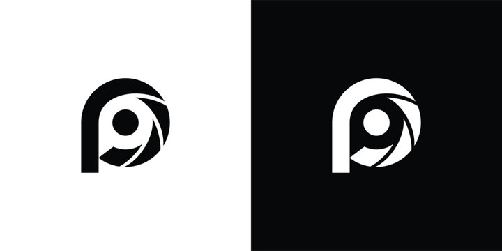 Negative Space P / Camera Aperture P Letter Logo