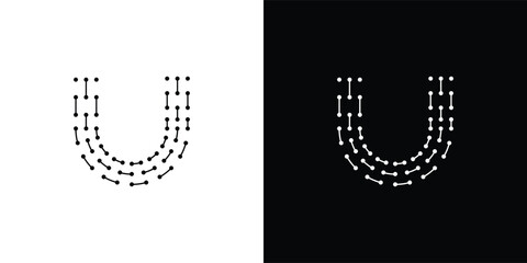 Digital Dotted U Letter Logo © SuperKin