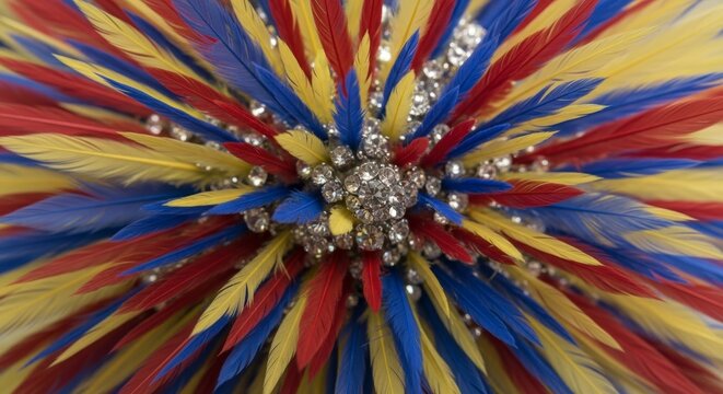 Vibrant Ribbons and Decorative Centerpiece.