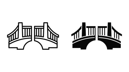 Naklejka premium Bridge Symbol Architecture Connection Commerce