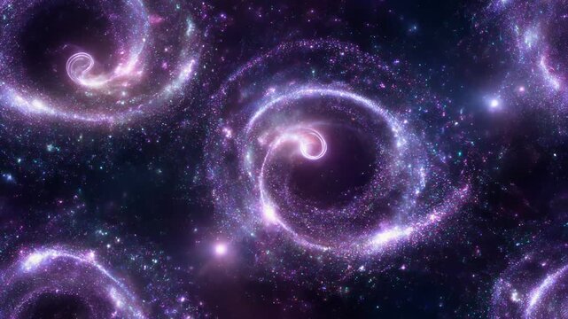 Captivating view of numerous vibrant spiral galaxies swirling in an expansive, star-filled cosmic tapestry, illustrating the profound beauty and endless wonders of the universe