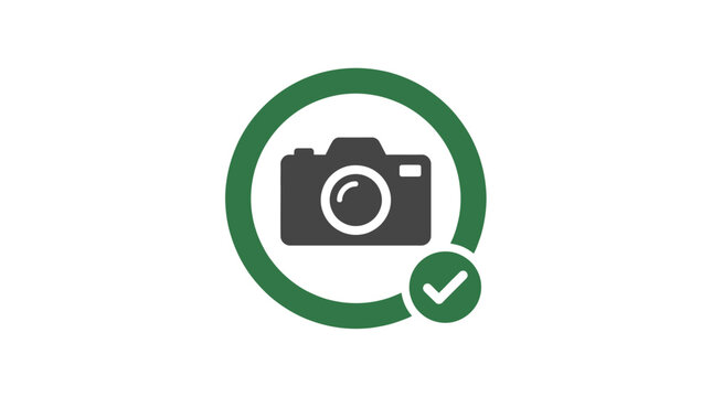 Camera allowed icon with a green checkmark