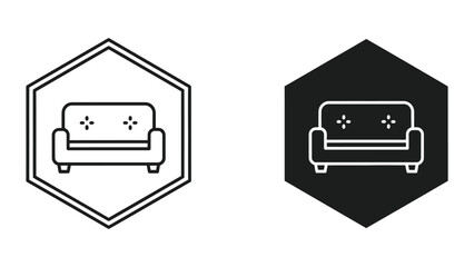 Obraz premium Sofa Icon Furniture Design Symbol