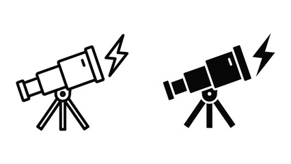 Fototapeta premium Telescope Observation Insight Vector Icon