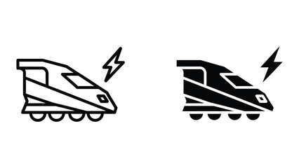 Electric Train Power Symbol Commercial © vdomarket