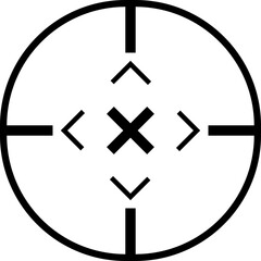 Obraz premium Target sight for sniper, aiming scope design, game UI