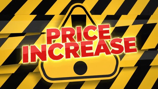 Financial Warning Sign Symbolizing Price Increase and Economic Inflation Trend Arrow Vector Illustration