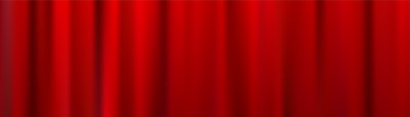 Elegant crimson drapes with smooth gradient create a luxurious theatrical setting perfect for premium displays, awards ceremonies, and sophisticated visual presentations. Vector illustration. © Narin