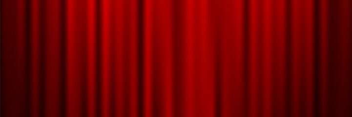 Abstract red gradient background featuring flowing curtain textures and rich satin fabric ideal for elegant studio backdrops and sophisticated design projects. Vector illustration. © Narin