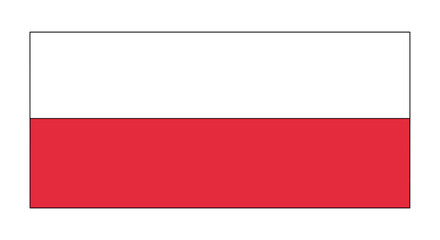 Obraz premium Poland national flag design with crisp red and white horizontal stripes