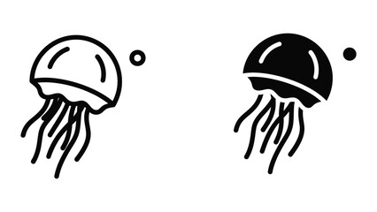 Jellyfish Icon Design Vector Illustration © vactor guru