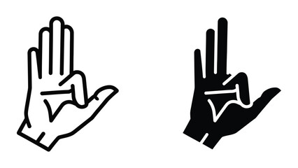 Fototapeta premium Hand Gesture Vector Icon Commercial Use