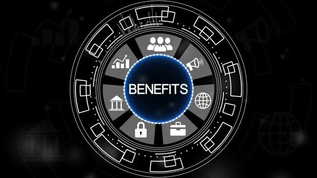 Employee with wellbeing concept, Creating benefits and satisfaction program, Fostering a positive work culture and employee engagement.4k Animation.