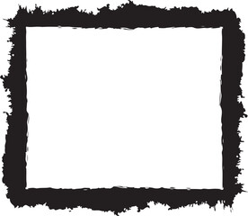 Black grunge rectangle frame vector