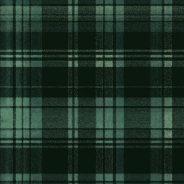 Green plaid fabric texture with a seamless checkered tartan pattern suitable for textile design and wallpaper, szkocka krata 