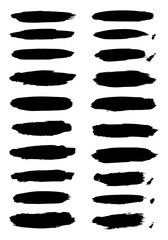 A black and white image of brush strokes