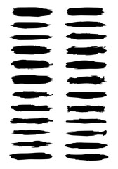 A collection of black brush strokes on a white background