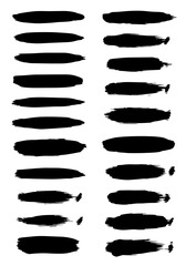 A collection of black brush strokes on a white background