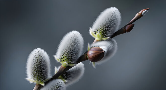 Easter polla buds on a branch symbolizing spring and renewal