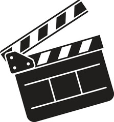 Fototapeta premium Open clapperboard icon