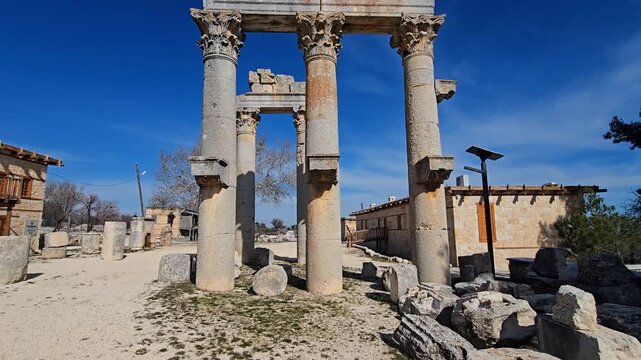 The ancient Olba Kingdom and the ancient city of Uzuncabur&ccedil; in Mersin, Turkey.