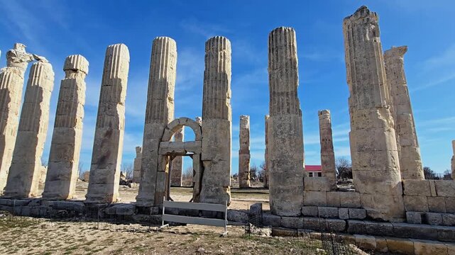 The ancient Olba Kingdom and the ancient city of Uzuncabur&ccedil; in Mersin, Turkey.