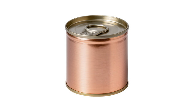 Isolated metal can with ring pull, food tin, metallic jar for cat or dog pet food, soup
