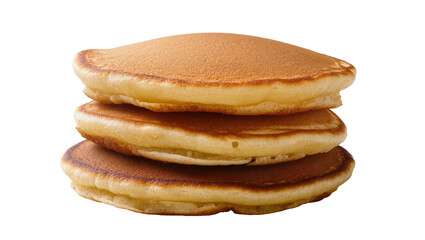 Isolated Stack of Pancakes; A Delicious Breakfast Staple Ready to Be Covered with Syrup