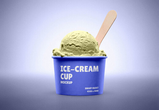 Ice Cream Scoop Cup Mockup