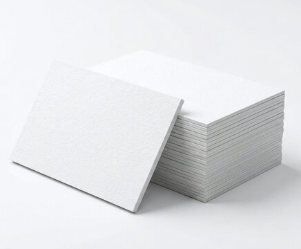 A stack of perforated index cards on a white surface