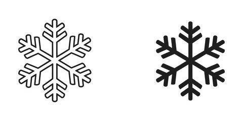Snowflake Icons Cold Weather Climate Symbol © MSTSALEHA